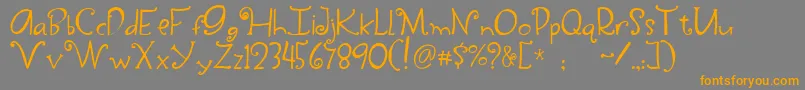 Yippy Font – Orange Fonts on Gray Background