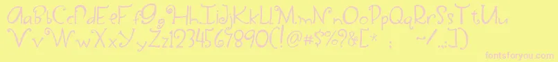 More about Yippy Font Yippy Font – Pink Fonts on Yellow Background