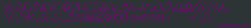 Yippy Font – Purple Fonts on Black Background