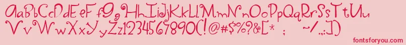 Yippy Font – Red Fonts on Pink Background