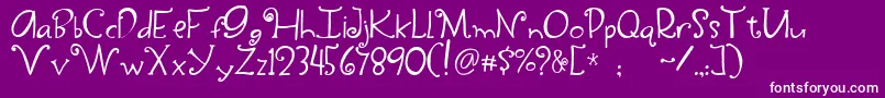 Yippy Font – White Fonts on Purple Background