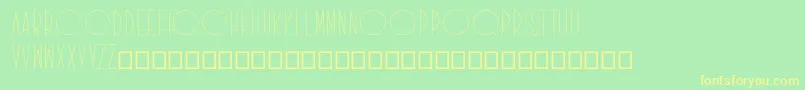 Idilica Font – Yellow Fonts on Green Background