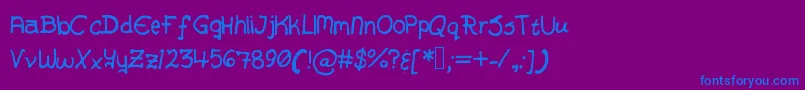 AlexHandwriting Font – Blue Fonts on Purple Background