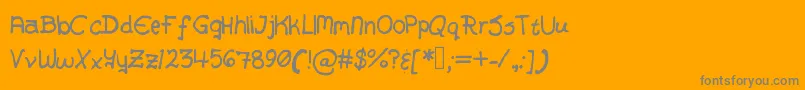 Шрифт AlexHandwriting – серые шрифты на оранжевом фоне