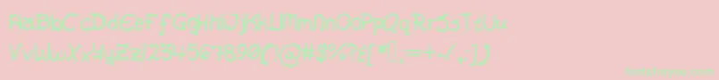 AlexHandwriting Font – Green Fonts on Pink Background