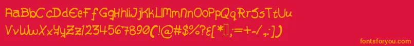 fuente AlexHandwriting – Fuentes Naranjas Sobre Fondo Rojo