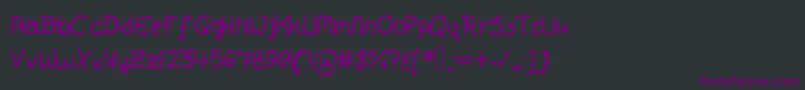 Fonte AlexHandwriting – fontes roxas em um fundo preto