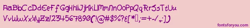 More about AlexHandwriting Font AlexHandwriting Font – Purple Fonts on Pink Background