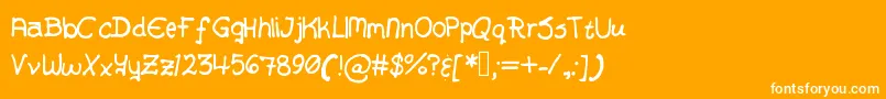 Шрифт AlexHandwriting – белые шрифты на оранжевом фоне