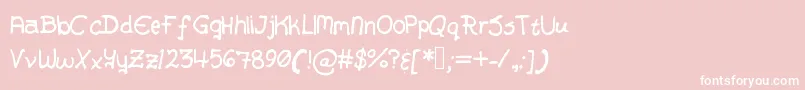 AlexHandwriting Font – White Fonts on Pink Background