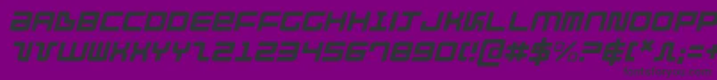 DirektorLightItalic-fontti – mustat fontit violetilla taustalla