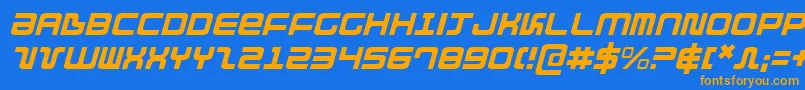 Шрифт DirektorLightItalic – оранжевые шрифты на синем фоне
