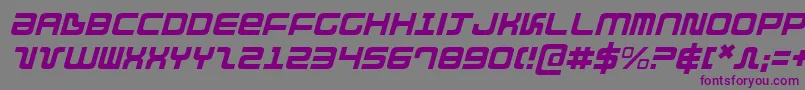 フォントDirektorLightItalic – 紫色のフォント、灰色の背景
