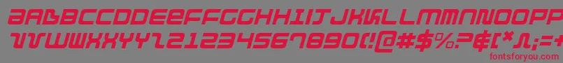 フォントDirektorLightItalic – 赤い文字の灰色の背景