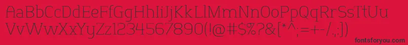 SpringsteelserifThin Font – Black Fonts on Red Background