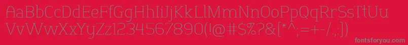 SpringsteelserifThin Font – Gray Fonts on Red Background