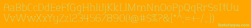 SpringsteelserifThin Font – Green Fonts on Orange Background