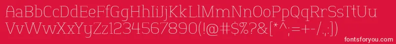 SpringsteelserifThin Font – Pink Fonts on Red Background