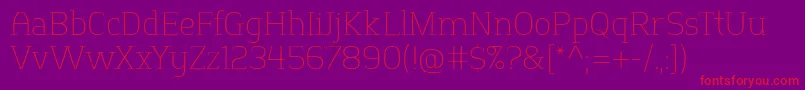 SpringsteelserifThin Font – Red Fonts on Purple Background