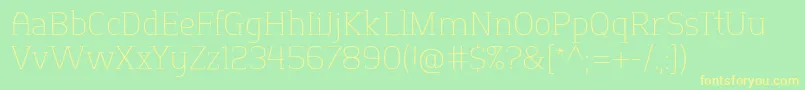 SpringsteelserifThin Font – Yellow Fonts on Green Background