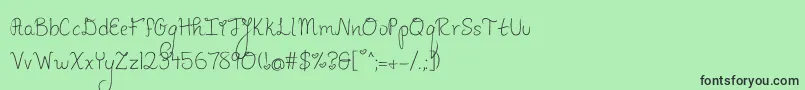 PineapplesDontHaveSleeves Font – Black Fonts on Green Background