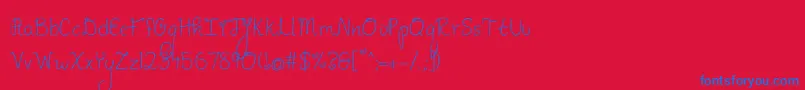 PineapplesDontHaveSleeves Font – Blue Fonts on Red Background