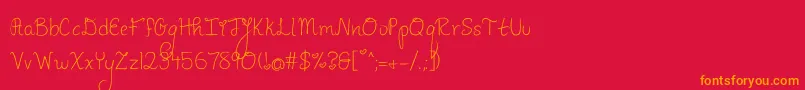 PineapplesDontHaveSleeves Font – Orange Fonts on Red Background