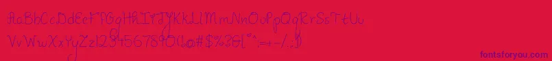 PineapplesDontHaveSleeves Font – Purple Fonts on Red Background