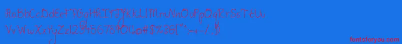 PineapplesDontHaveSleeves Font – Red Fonts on Blue Background