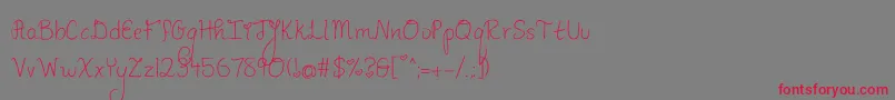 PineapplesDontHaveSleeves Font – Red Fonts on Gray Background