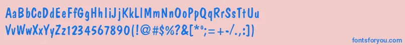 More about DagiseaRegular Font DagiseaRegular Font – Blue Fonts on Pink Background