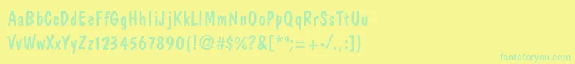 Police DagiseaRegular – polices vertes sur fond jaune