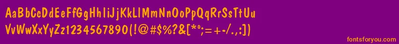 DagiseaRegular Font – Orange Fonts on Purple Background