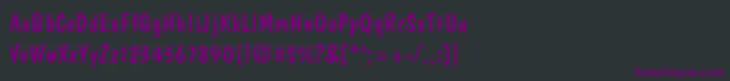 Fonte DagiseaRegular – fontes roxas em um fundo preto