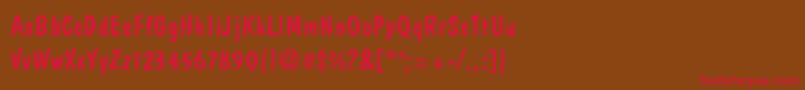 DagiseaRegular Font – Red Fonts on Brown Background