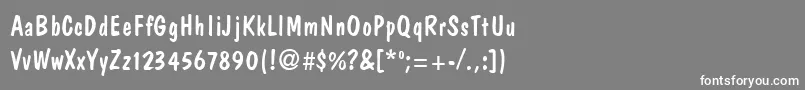 フォントDagiseaRegular – 灰色の背景に白い文字