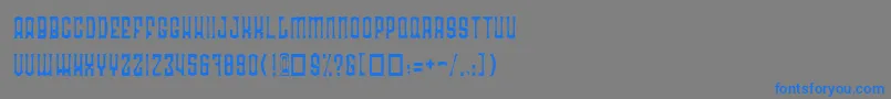 フォントRadoan – 灰色の背景に青い文字