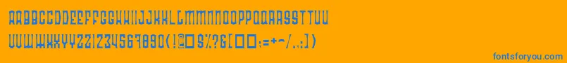 Radoan Font – Blue Fonts on Orange Background