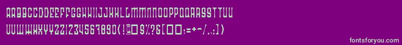 Radoan-fontti – vihreät fontit violetilla taustalla