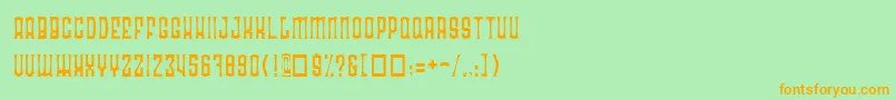 Radoan Font – Orange Fonts on Green Background