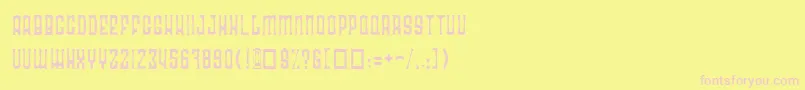 Radoan Font – Pink Fonts on Yellow Background