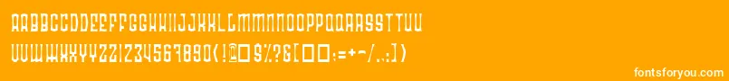 Radoan Font – White Fonts on Orange Background