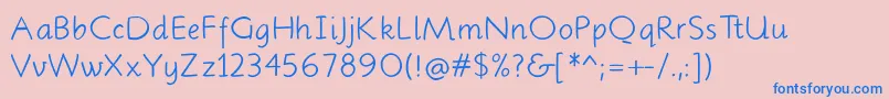 Montepetito Font – Blue Fonts on Pink Background