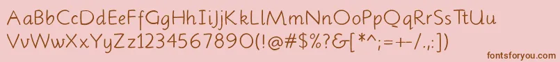 Montepetito Font – Brown Fonts on Pink Background