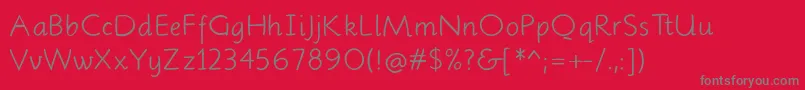 Montepetito Font – Gray Fonts on Red Background