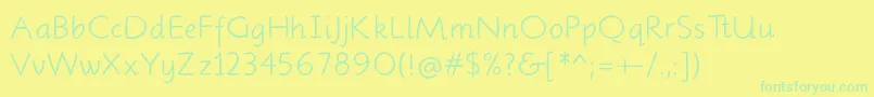 Montepetito Font – Green Fonts on Yellow Background