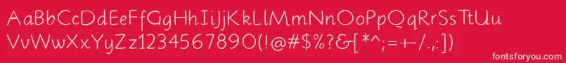 Montepetito Font – Pink Fonts on Red Background