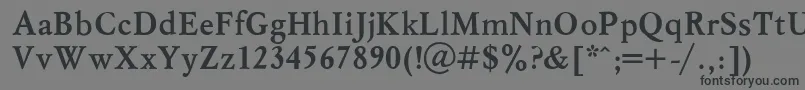 Myslb Font – Black Fonts on Gray Background