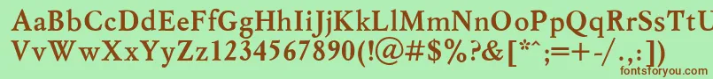 Myslb Font – Brown Fonts on Green Background