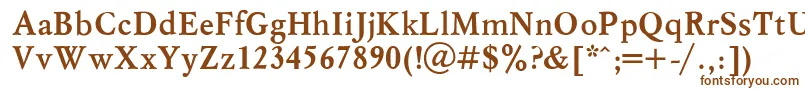 Шрифт Myslb – коричневые шрифты на белом фоне